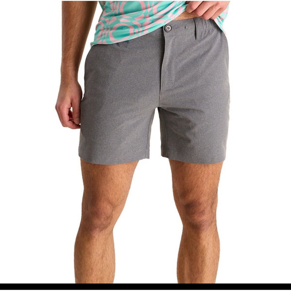 Chubbies Men's Gray 6" Inseam Regular Fit‎ Hybrid Elastic Waist Shorts Small